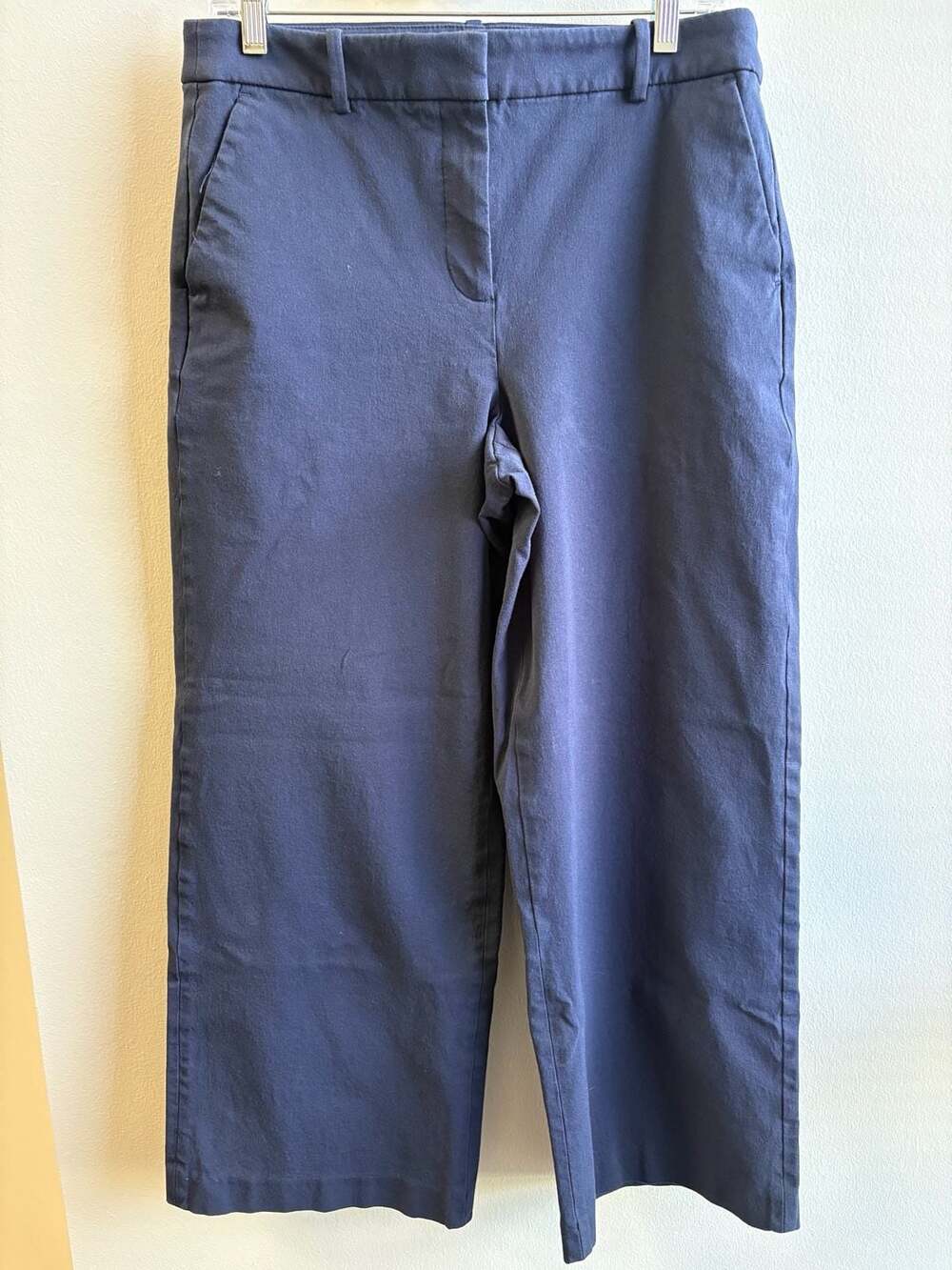 J.Crew Remy Wide Leg Pant Size 10 Blue Cropped Trousers